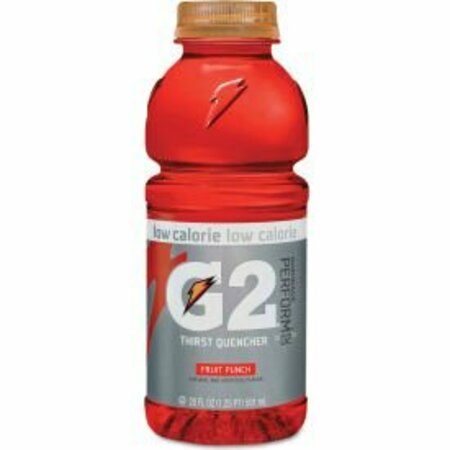 GATORADE G2 Perform 02 Low-Calorie Thirst Quencher, Fruit Punch, 20 oz Bottle, 24/Carton 52000204056